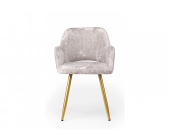 Стул на металлокаркасе Эолин латте (simple 008) / золотой