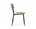 Стул на металлокаркасе Фиер серо-бежевый / черный глянец в Каменске-Уральском
