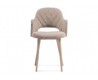 Стул на металлокаркасе Гутрид ромбы капучино