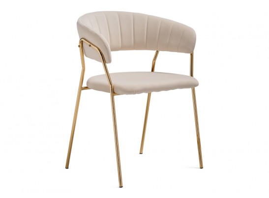 Стул на металлокаркасе Kamelia 1 beige / gold в Каменске-Уральском