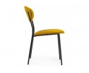 Стул на металлокаркасе Корсе желтый / черный глянец в Каменске-Уральском