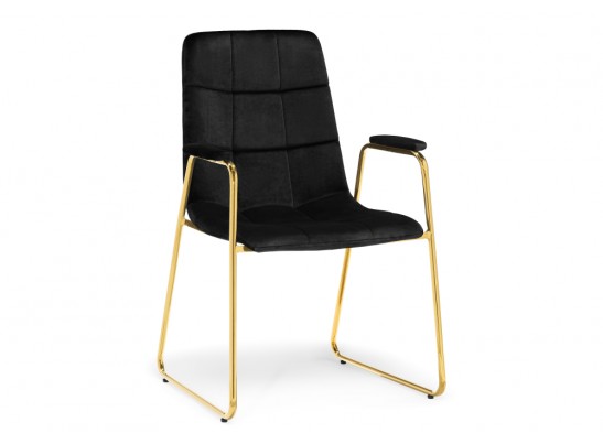 Стул на металлокаркасе Lana black / gold в Каменске-Уральском