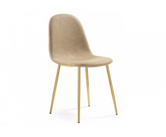 Стул на металлокаркасе Lilu 1 beige / gold