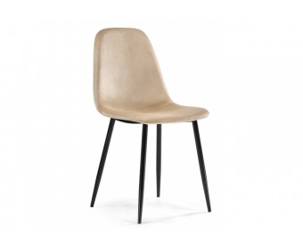 Стул на металлокаркасе Lilu dark beige / black