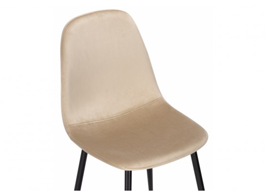 Стул на металлокаркасе Lilu dark beige / black в Каменске-Уральском