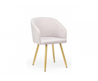 Стул на металлокаркасе Монер 360 светло-серый (glory 36) / золотой