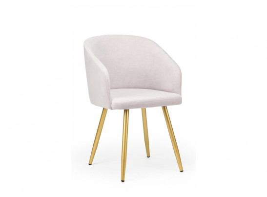 Стул на металлокаркасе Монер 360 светло-серый (glory 36) / золотой в Каменске-Уральском