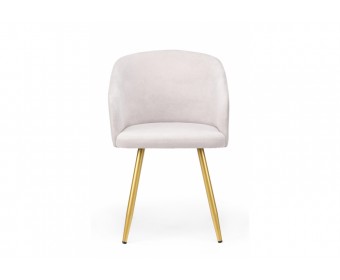 Стул на металлокаркасе Монер 360 светло-серый (glory 36) / золотой