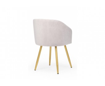 Стул на металлокаркасе Монер 360 светло-серый (glory 36) / золотой