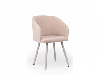 Стул на металлокаркасе Монер латте (glory 10) / серый