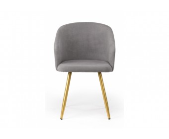 Стул на металлокаркасе Монер темно-серый (glory 20) / золотой