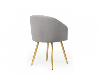 Стул на металлокаркасе Монер темно-серый (glory 20) / золотой