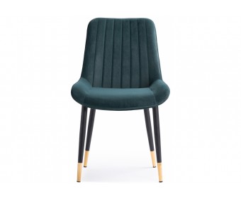 Стул на металлокаркасе Seda 1 green / black / gold
