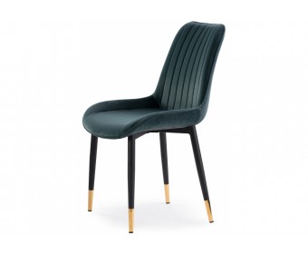 Стул на металлокаркасе Seda 1 green / black / gold