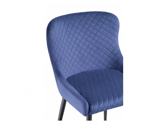 Стул на металлокаркасе Teo dark blue / black в Каменске-Уральском