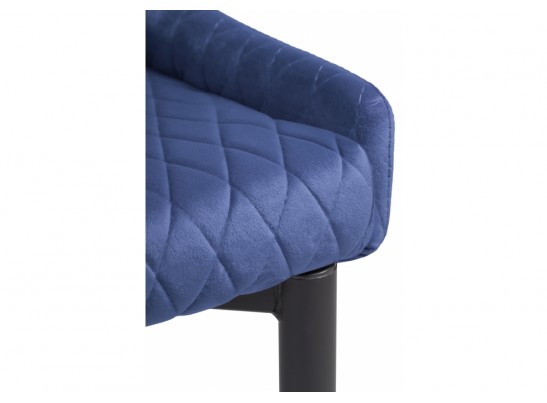 Стул на металлокаркасе Teo dark blue / black в Каменске-Уральском