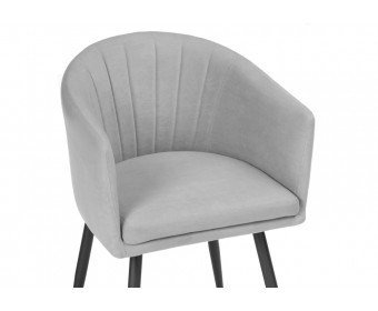 Стул на металлокаркасе Валета серый / черный каркас