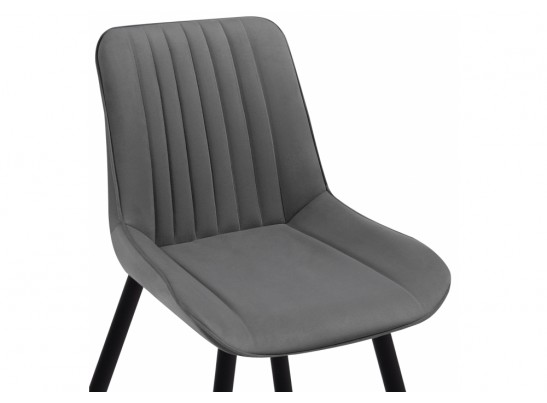Стул на металлокаркасе Вейв темно-серый / черный в Каменске-Уральском