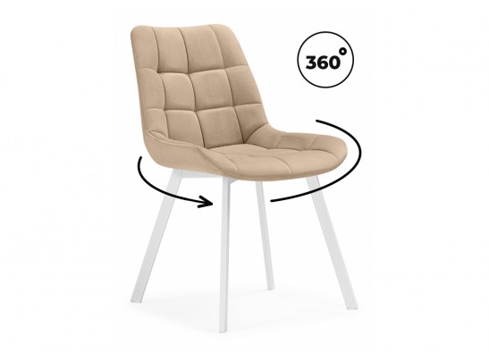 Стулья на металлокаркасе Челси 360 бежевый (ZD 210) / белый в Каменске-Уральском