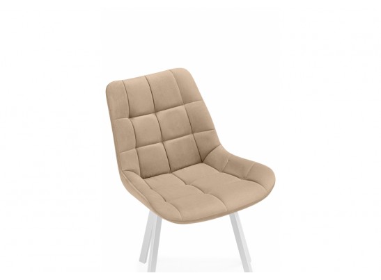 Стулья на металлокаркасе Челси 360 бежевый (ZD 210) / белый в Каменске-Уральском