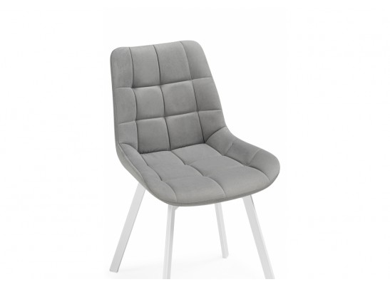 Стулья на металлокаркасе Челси 360 светло-серый (ZD 960) / белый в Каменске-Уральском