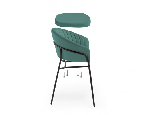 Стул на металлокаркасе Лео серый / белый в Каменске-Уральском