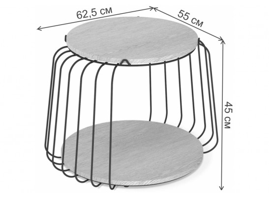 Журнальный столик Sheffilton SHT-CT70 харро / антрацит в Каменске-Уральском