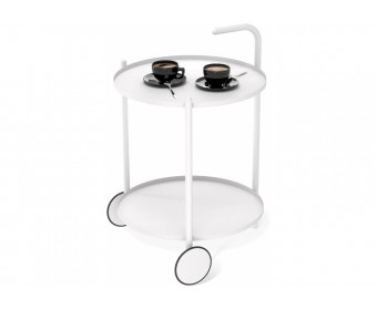 Журнальный столик SHT-CT60 белый муар / белый