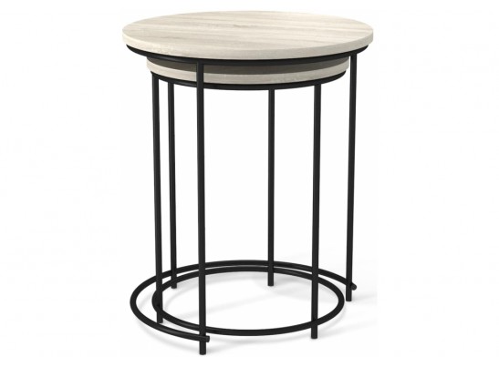 Журнальный столик SHT-CT7 дуб беленый / черный муар в Каменске-Уральском