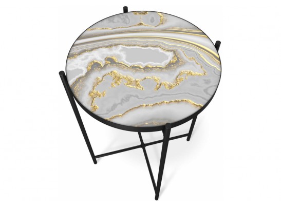 Журнальный столик SHT-CT8-3 золотистый пепел / черный муар в Каменске-Уральском