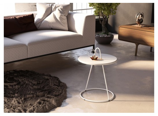 Журнальный столик SHT-CT36 морская галька / белый муар в Каменске-Уральском