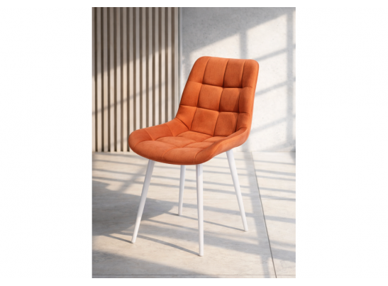 Стул на металлокаркасе Челси 360 К терракотовый (zd 432) / белый в Каменске-Уральском