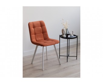 Стул на металлокаркасе Чилли терракотовый / белый