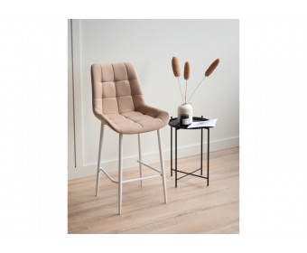 Полубарный стул Челси бежевый (zd 210) / белый