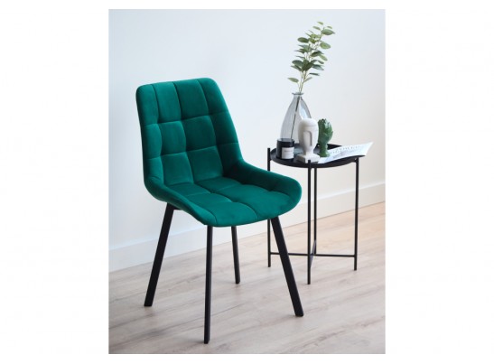 Стул на металлокаркасе Челси 360 П зеленый (zd 667) / черный в Каменске-Уральском