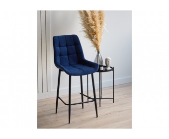 Полубарный стул Челси синий (zd 798) / черный