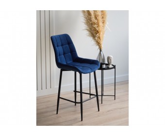 Полубарный стул Челси синий (zd 798) / черный
