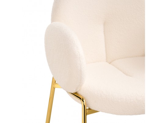 Стул на металлокаркасе Kalipso 1 white / gold в Каменске-Уральском