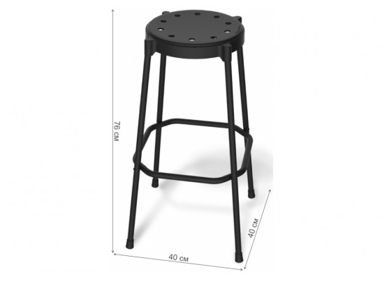 Барный стул SHT-S48 черный / черный муар в Каменске-Уральском