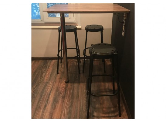 Барный стул SHT-S48 черный / черный муар в Каменске-Уральском