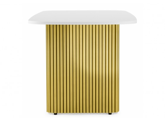 Деревянный стол Бавария B 160 х 90 белая пленка шагрень / золото