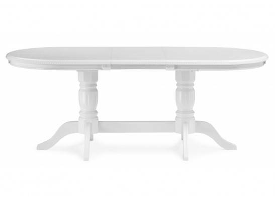 Деревянный стол Эвклаз овальный белый в Каменске-Уральском