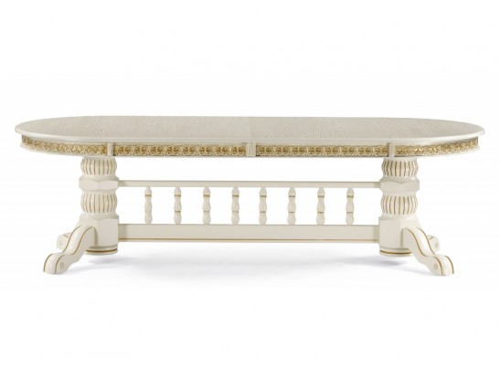 Деревянный стол Кассиль крем / золотая патина в Каменске-Уральском