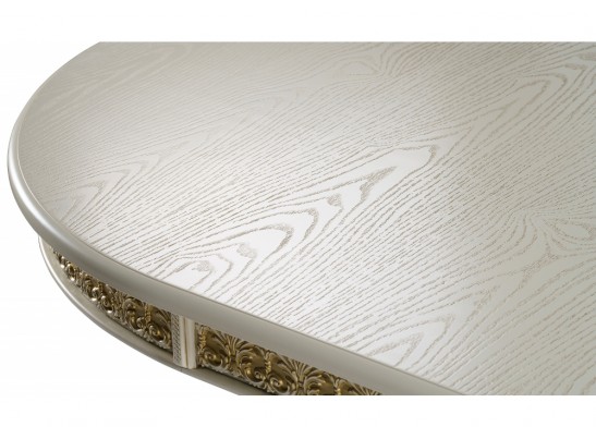 Деревянный стол Кассиль крем / золотая патина в Каменске-Уральском