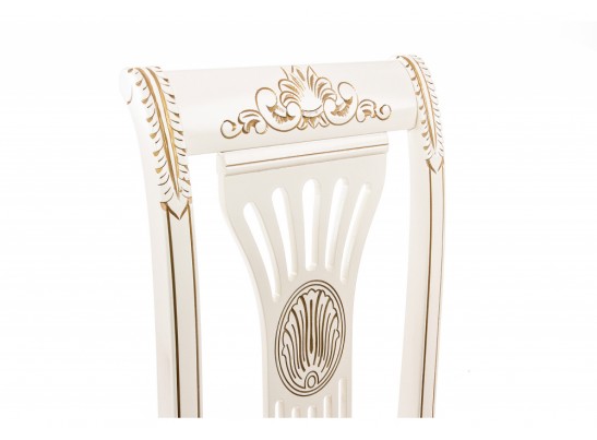 Деревянный стул Roy молочный с патиной в Каменске-Уральском