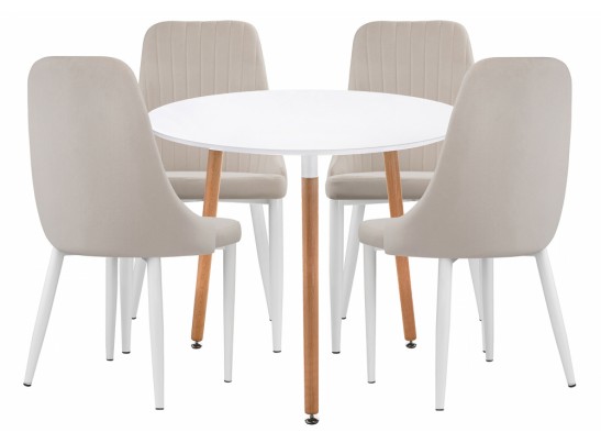 Обеденная группа Уин 80 white / beige в Каменске-Уральском