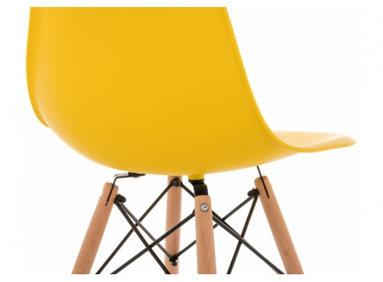 Пластиковый стул Eames PC-015 желтый в Каменске-Уральском