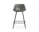 Полубарный стул Хара серая экокожа / черный глянец в Каменске-Уральском