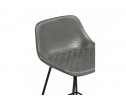 Полубарный стул Хара серая экокожа / черный глянец в Каменске-Уральском