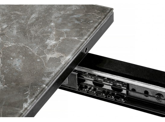 Стеклянный стол Агни 110 королевский мрамор / черный матовый в Каменске-Уральском